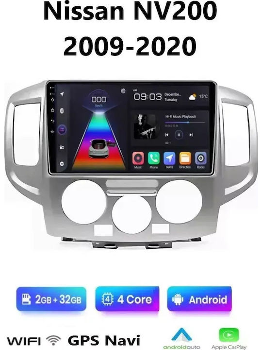 Car Audio System for Nissan NV200 2009-2020 Bluetooth USB WiFi GPS Apple CarPlay Android Auto with 9" Touch Screen