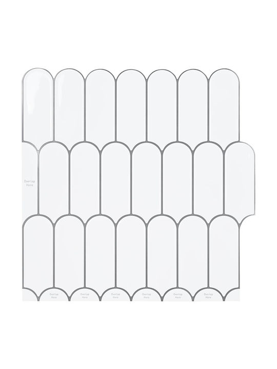Vidaxl Πλακάκι Φτερού 50 Pcs Λευκό Γκρι 30 X 30 Cm