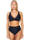 Set Bikini Ψηλόμεσο Μαύρο