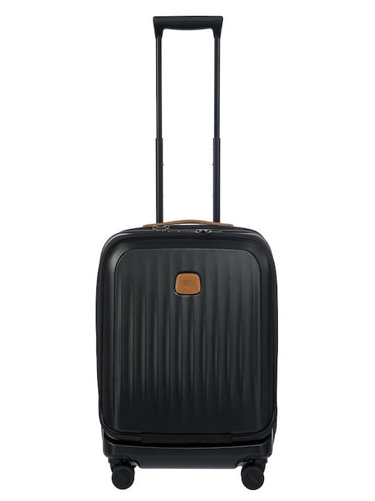 Bric's Milano Cabin Travel Suitcase Black with 4 Wheels Height 55cm