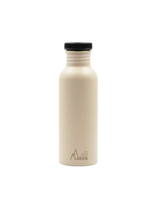 Laken Basic Plain Sticlă de Apă din Aluminiu 750ml Bej