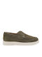 Suede Men's Boat Shoes in Green Colour