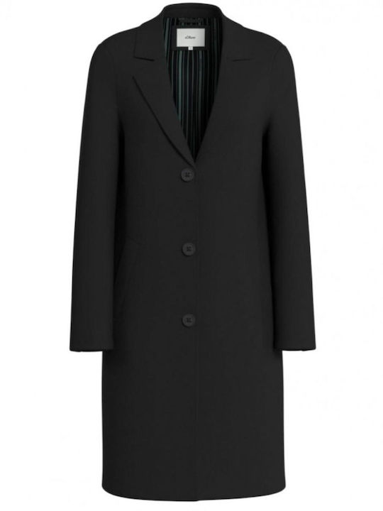 s.Oliver Wool Women's Black Coat