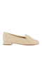 Leather Women's Moccasins In Beige Color