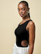Project Soma Balsam Black Bodysuit Μαύρο Κορμάκι Ανοίγματα