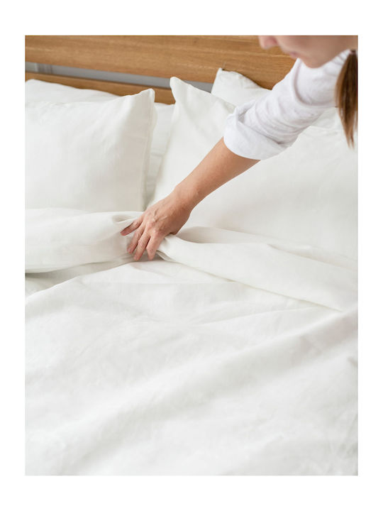Madi Cearceaf De Pat Simplu Cu Hugger Din Cauciuc 90x200+30cm Alb