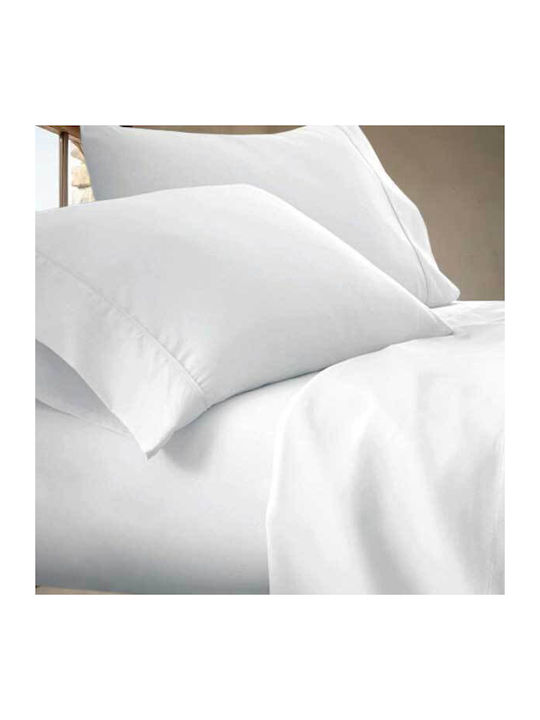 SpitiBazaar Σετ Σεντόνια Μονά 160x260εκ. Λευκό (3τμχ)