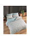 SteweHome Bed Sheets Set With 2 Pillowcases Double 200x220cm Green (3 Pieces)