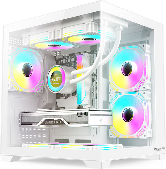 ProGaming Ambra Gaming Desktop PC (Ryzen 7-5800X/32GB DDR4/1TB SSD/GeForce RTX 5060 Ti/W11 Home) Alb Glacier