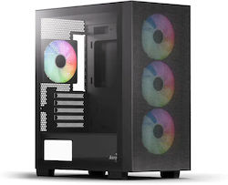 Aerocool B310A Flow-G-BK-v1 Gaming Mini Tower cu Deschidere Laterală Aerocool B310A Flow-G-BK-v1 Gaming Mini Tower cu Deschidere Laterală