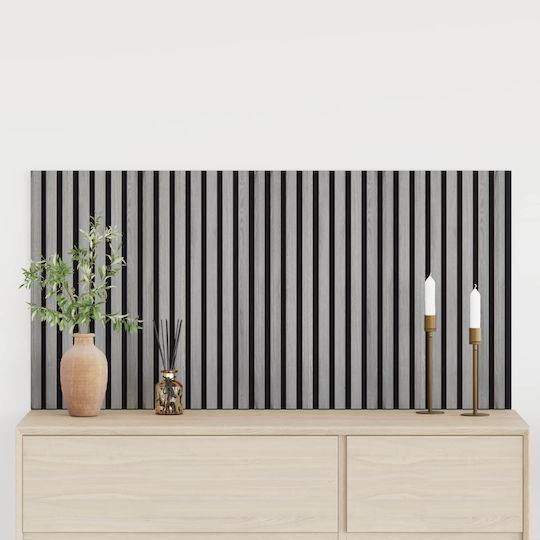 3D Wall Panels with Glue Grey 60.5x60x1.9cm 2 Pieces