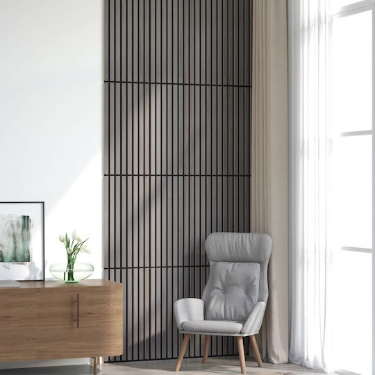 3D Wall Panels Grey 60.5x60x1.9cm 8 Pieces