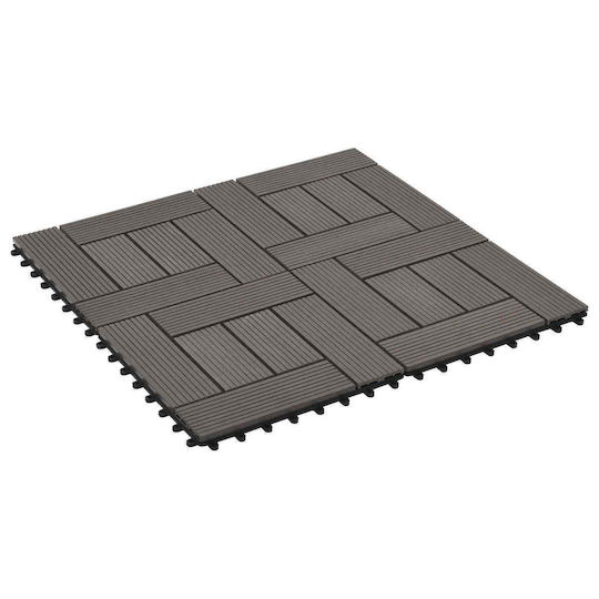 vidaXL Πλακάκι για Δάπεδο Κήπου από WPC 30x30εκ. 22τμχ
