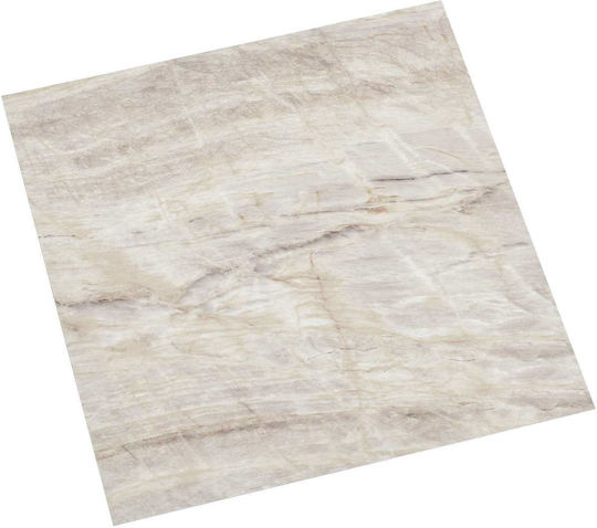 vidaXL Set Plastic Floor PVC with 20 Tiles L30.5xW30.5cm Beige