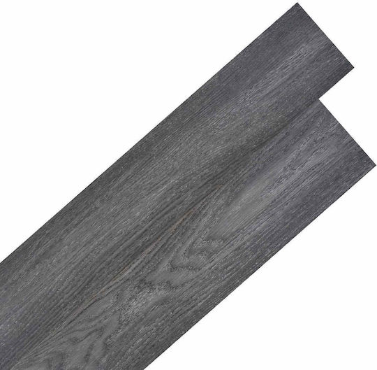 vidaXL Set Plastic Floor PVC with 28 Tiles L61xW30.5cm Black