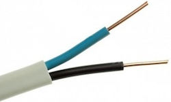 Καλώδιο Nym A05vv-u 2x1.5mm2 Λευκό 100m