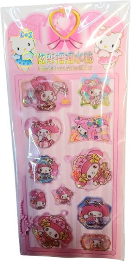 Wandsticker Water Stickers Little Pink Melody Kette 3D