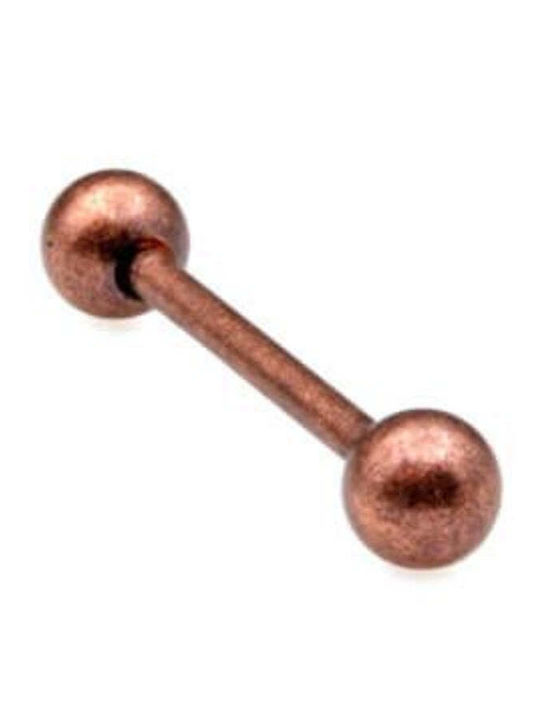 Silver And More Earring Bar Gold Plated Steel 16 x 5mm Pink