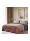 Beauty Home Single Quilt Set 160x230cm Art 12565 Brown 12565PMMO 2pcs