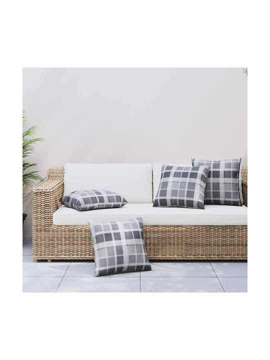 vidaXL Pernă De Canapea De Grădină Gri Waterproof 4 Buc 60x60cm