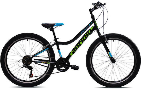 Capriolo 24 Zoll Kinderfahrrad Mountainbike Aluminium Schwarz