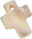 Hanging Cross Filigree Cream 12x10mm 25pcs