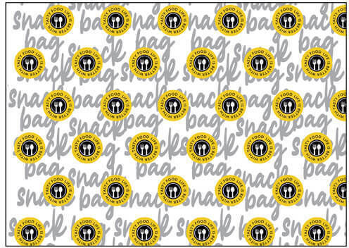 Printed Rice Paper Snack Tasty 23x30cm 10kg