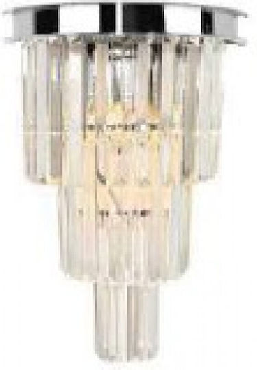 Inlight Lampă de Perete cu Soclu E14 Argintie 37cm