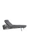 Aluminum Deckchair Olefin with Gray Pillow 75x210x92cm