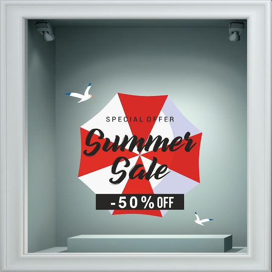 Αυτοκόλλητο Εκπτώσεων - Summer Sale 94 - 80cm X 80cm