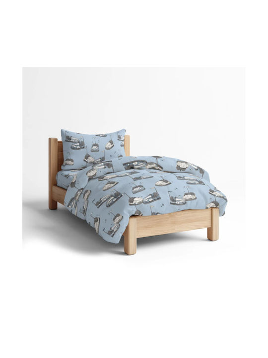 Borea Single Cotton Sheet Set Bumping Cars 160x...