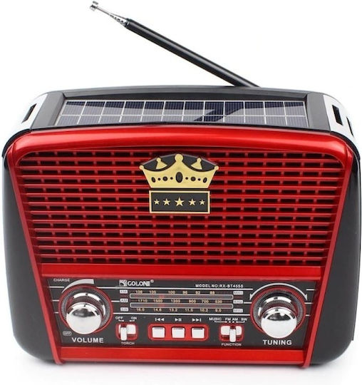 FOX385097 Radio Portabil Reîncărcabil cu Bluetooth și USB Roșu