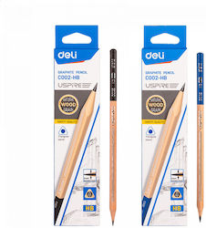 Dreieckiger Bleistift HB Deli Uspire Paket 12 S...