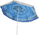 Campus Folding Beach Umbrella Diameter 1.8m with UV Protection Blue