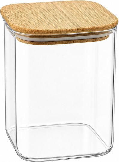 Ankor Glass Transparent Coffee Sugar Jar with Lid 900ml 1 Piece