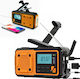 ZD1FMA3QWSM5000 Radio Portabil Solar cu USB Portocaliu