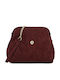 Leder Damen Handtasche Crossbody Burgundisch