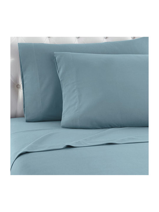 TnS Single Bed Sheet With Rubber Hugger 100x200+25cm Gray