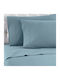 TnS Single Bed Sheet With Rubber Hugger 100x200+25cm Gray