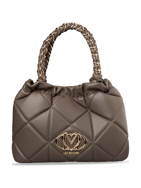 Moschino Γυναικεία Τσάντα Ώμου Καφέ