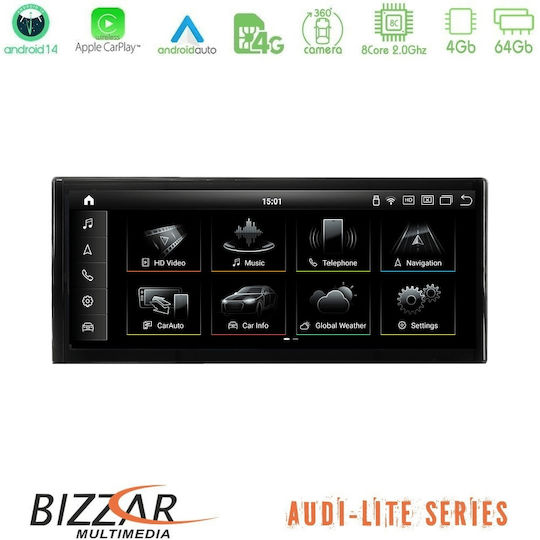 Bizzar Ηχοσύστημα Αυτοκινήτου για Audi Q3 2011-2018 (Bluetooth/USB/WiFi/GPS/Apple-Carplay/Android-Auto) με Οθόνη Αφής 10.25"