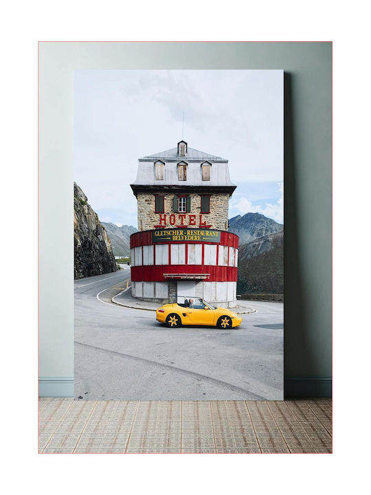Vintage Hotel Sports Car Vintage Gemälde 100x150