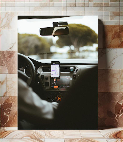 Painting Inside Car Navigation Inside The Car Navigation 40x65