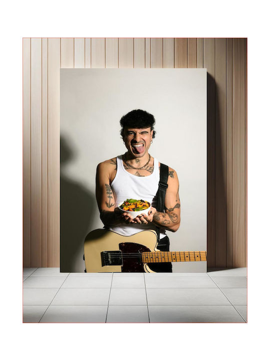 Painting Tattooed Musician A Bowl Food Musician Tattoo One Bowl Food 100x150