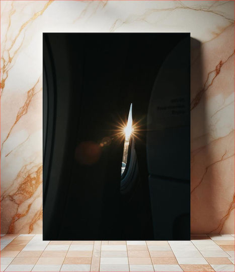 Πίνακας Sunrise Through An Airplane Window Ανατολή Του Ηλίου Μέσα Ένα Παράθυρο Αεροπλάνου 100x150