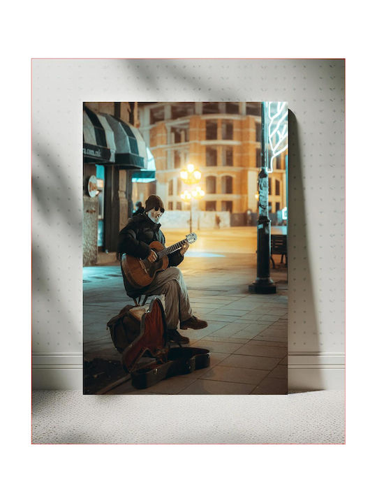 Панел Street Musician At Night Музикантът На Улицата В Нощта 80x120