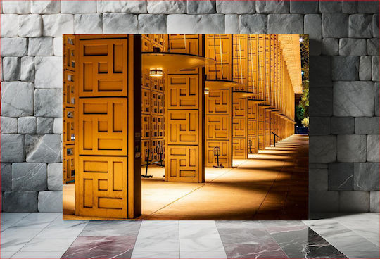 Πίνακας Geometric Illuminated Columns Γεωμετρικές Φωτιζόμενες Στήλες 100x70