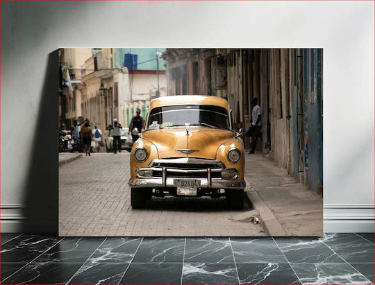 Painting Classic Car On A Vintage Street Classic Car Vintage Street 90x60