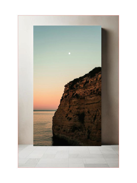 Панел Moon Over Sea Cliff At Dusk Луна Над Скала На Море В Сумрак 100x150