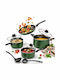 Bakaji Cookware Set from Aluminum with Non-stick Coating 9pcs